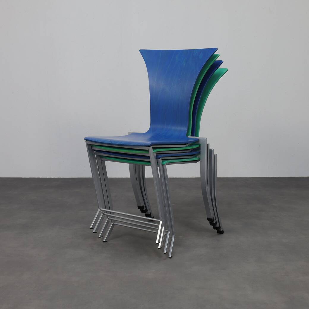 KFF – Karl Friedrich Förster set of 4 Postmodern Dining Chairs, 1990s