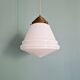 Art Deco conical white opaline suspension, 1920-30