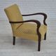 1950s, Danish design, armchair in original condition, furniture cotton/ wool fabric.