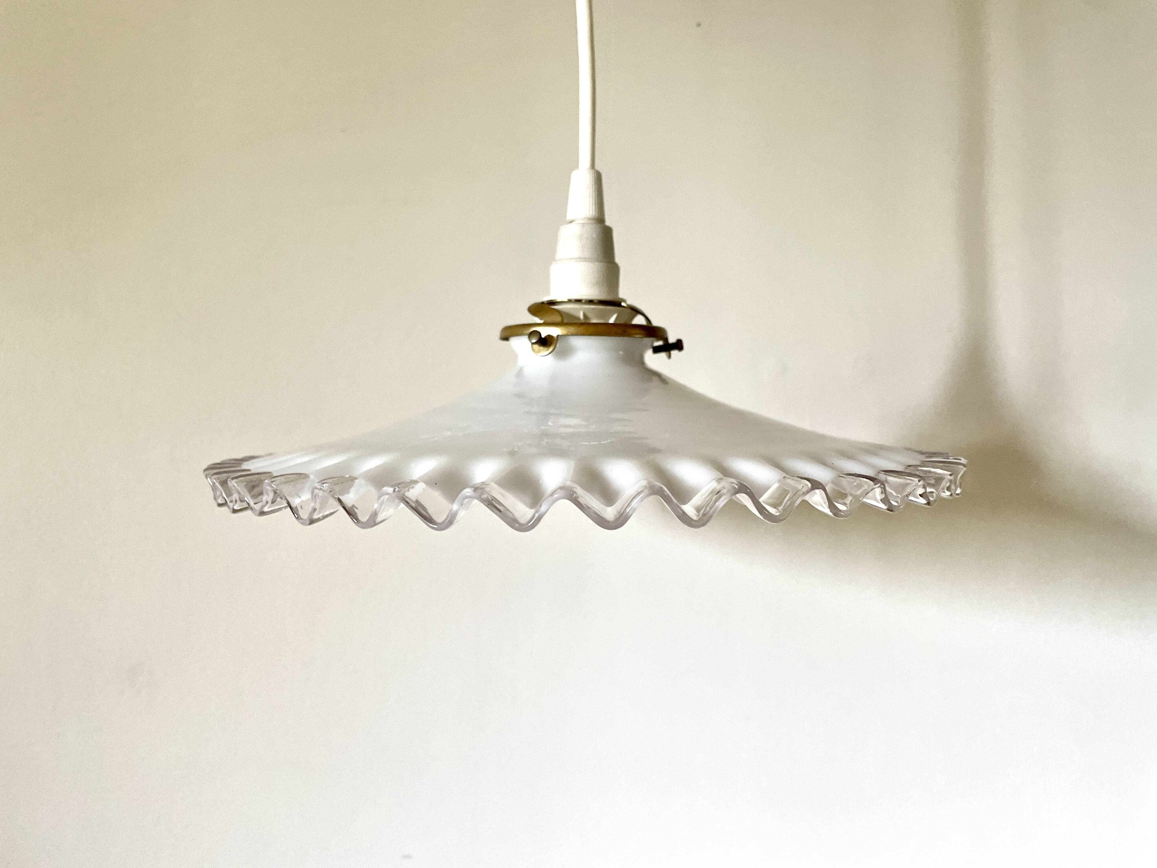 White cup pendant light
