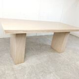 Vintage travertine dining table, 1970s