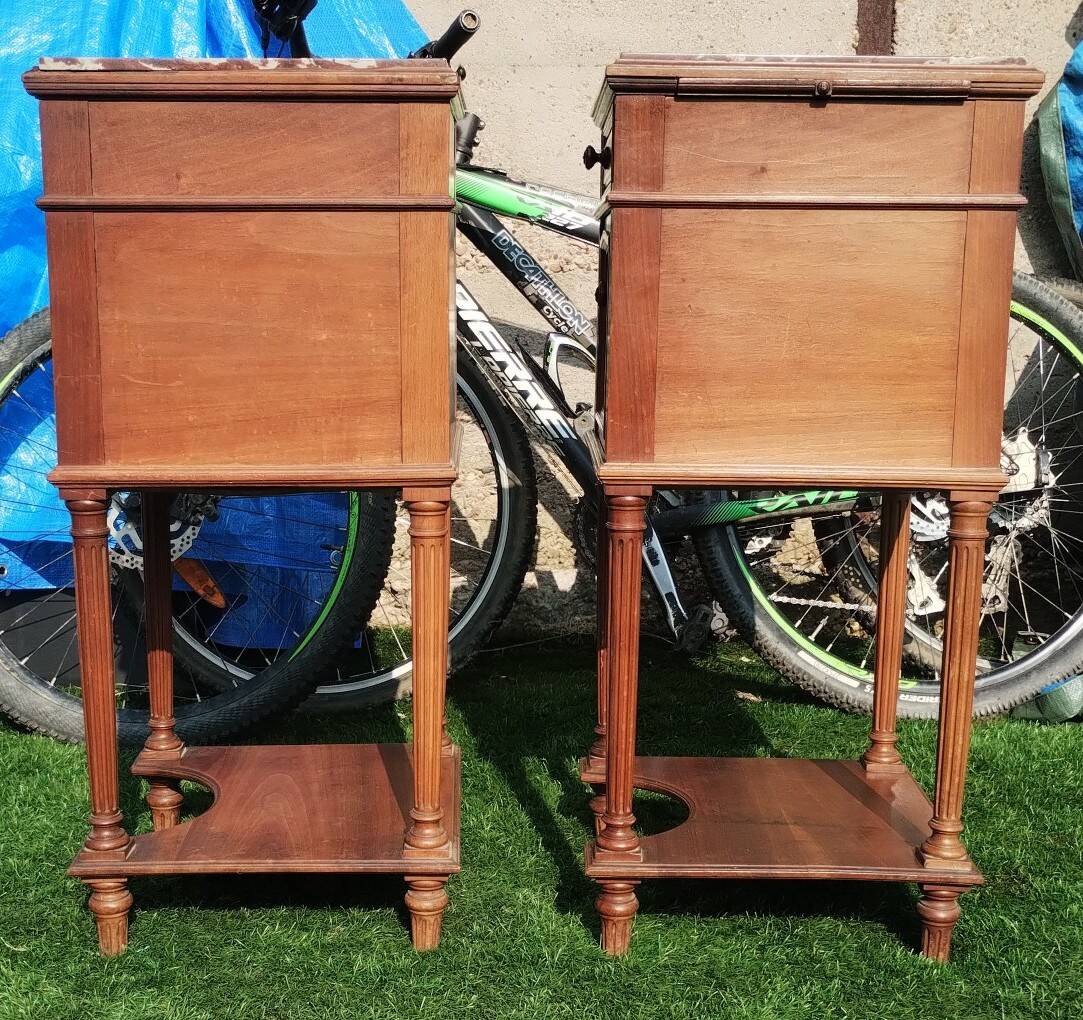 2 solid wood bedside tables