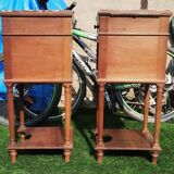 2 solid wood bedside tables