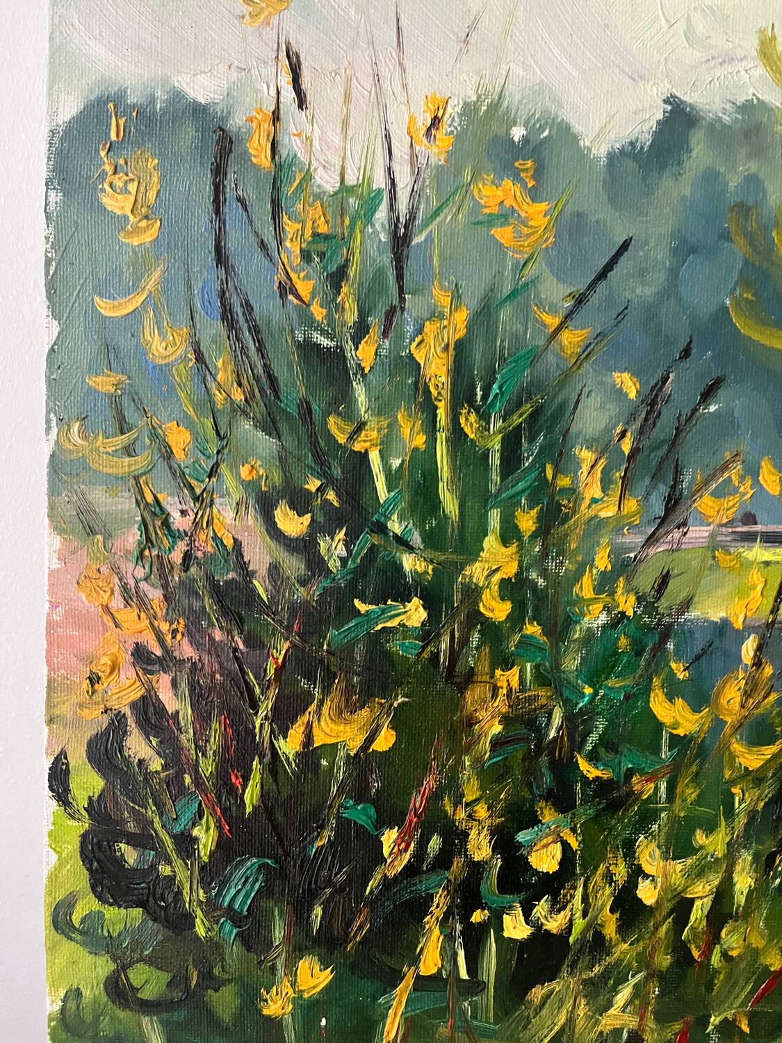 The Eure in Criqueboeuf, oil on canvas signed Quesney, 2000