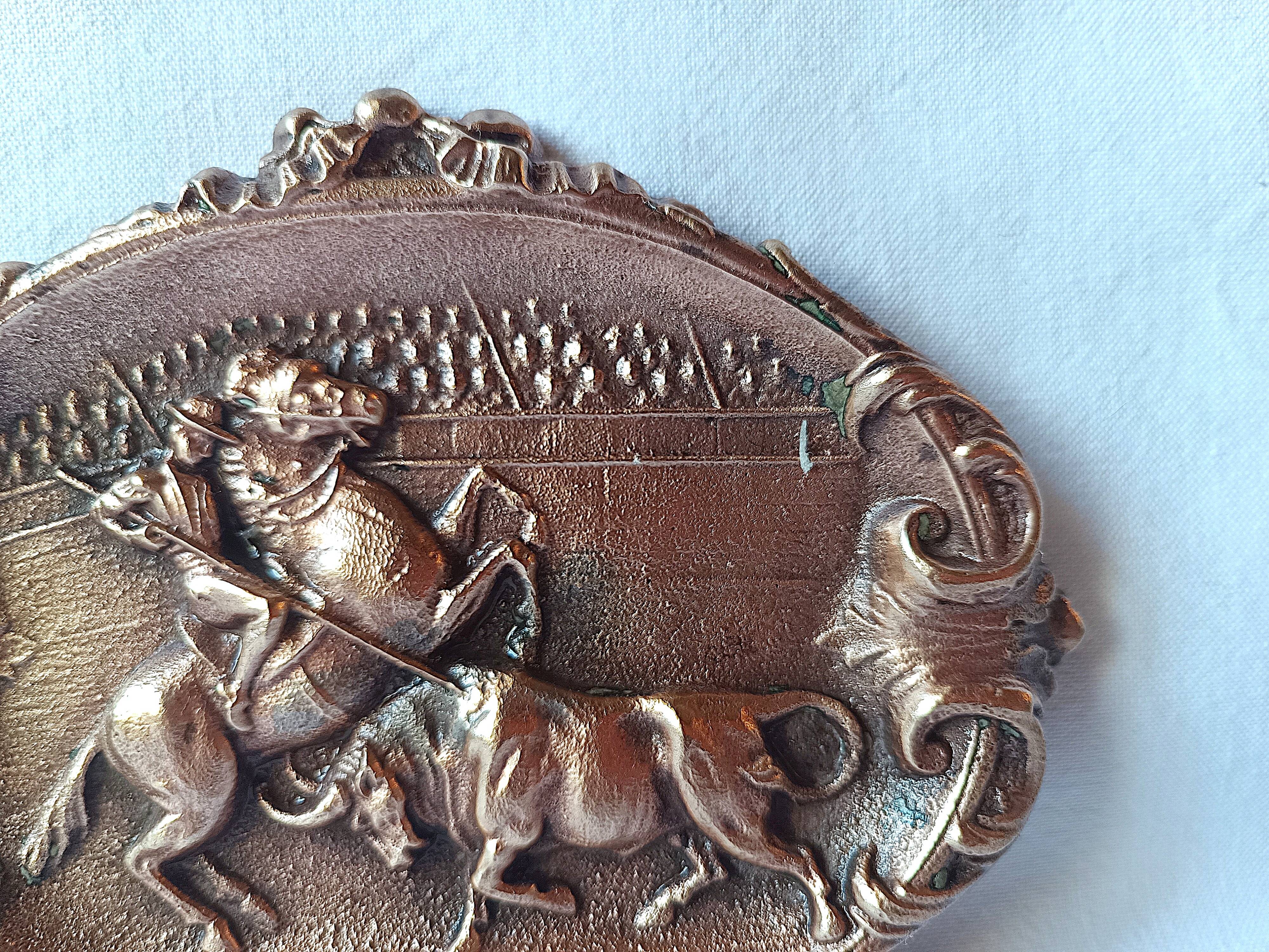 antique bronze ashtray bullfighting collection essential for smokers