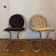 2 vintage cantilever chairs - chrome metal — Gastone Rinaldi/Bauhaus style