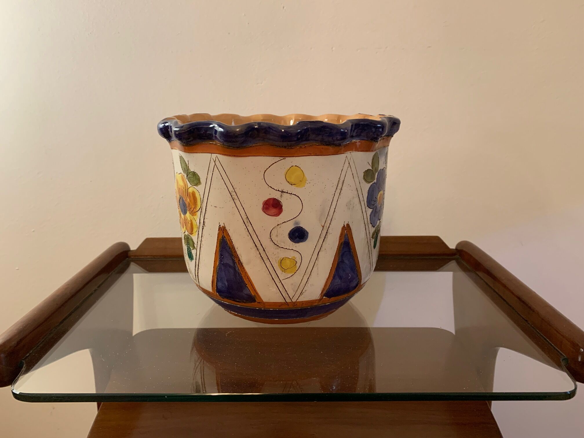 Ceramic pot pot, Spain, 1960s.