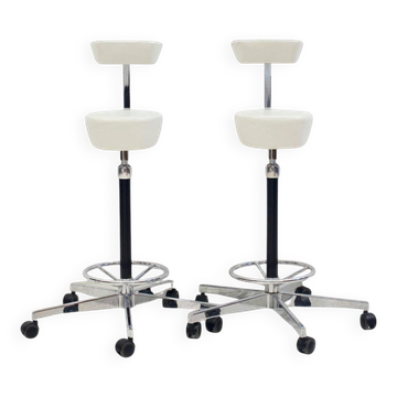 Paire de chaises Nelson White pour Vitra