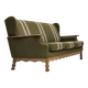 1970s, Danish 3-seater sofa, furniture wool, solid oak wood.