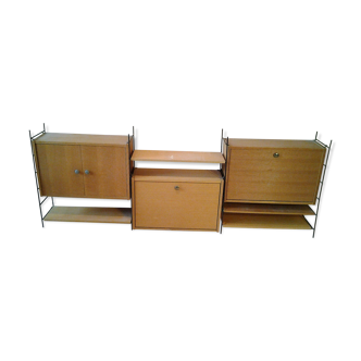 Ensemble étagères murales modulables scandinave vintage