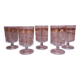 5 verres à eau à pied transparent liseré doré Luminarc