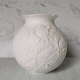 Vase ball pink white porcelain