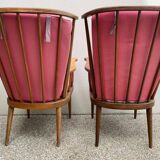 Paire de fauteuils éventail Baumann