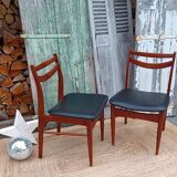 Scandinavian chairs, compass foot, skai