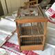 Cage à oiseaux en bois et fer