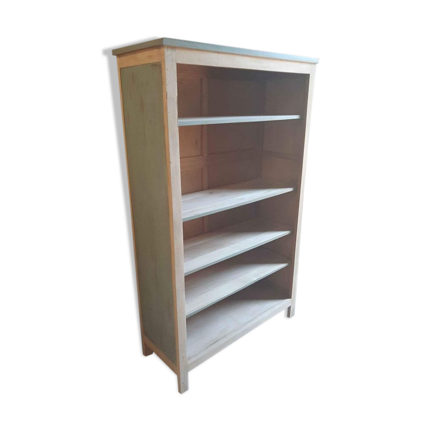 Library furniture with solid beech cornice scandinavian