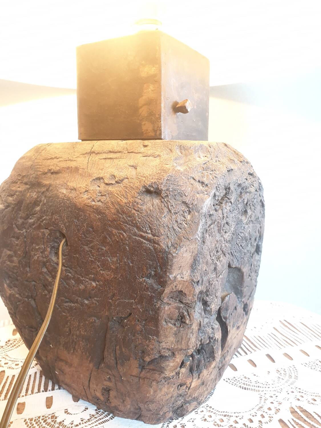 Fossilised Wood Bedside Lamp