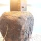 Fossilised wood bedside lamp