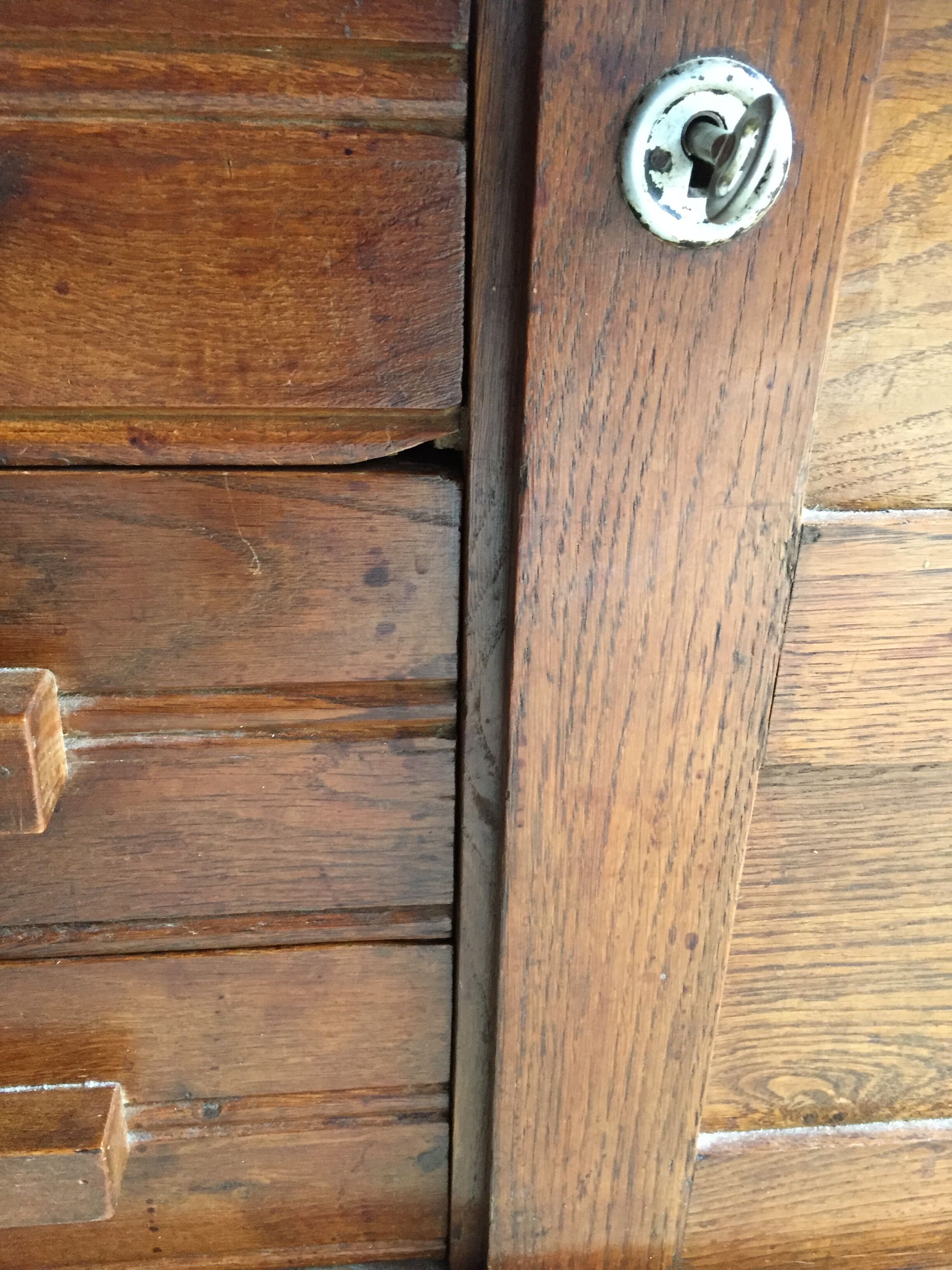 Vintage René Gabriel buffet in oak called disaster victims (reconstruction)