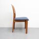 Vintage eetkamerstoelen Holstebro Denmark Teakhout nieuwe stoffering blauw