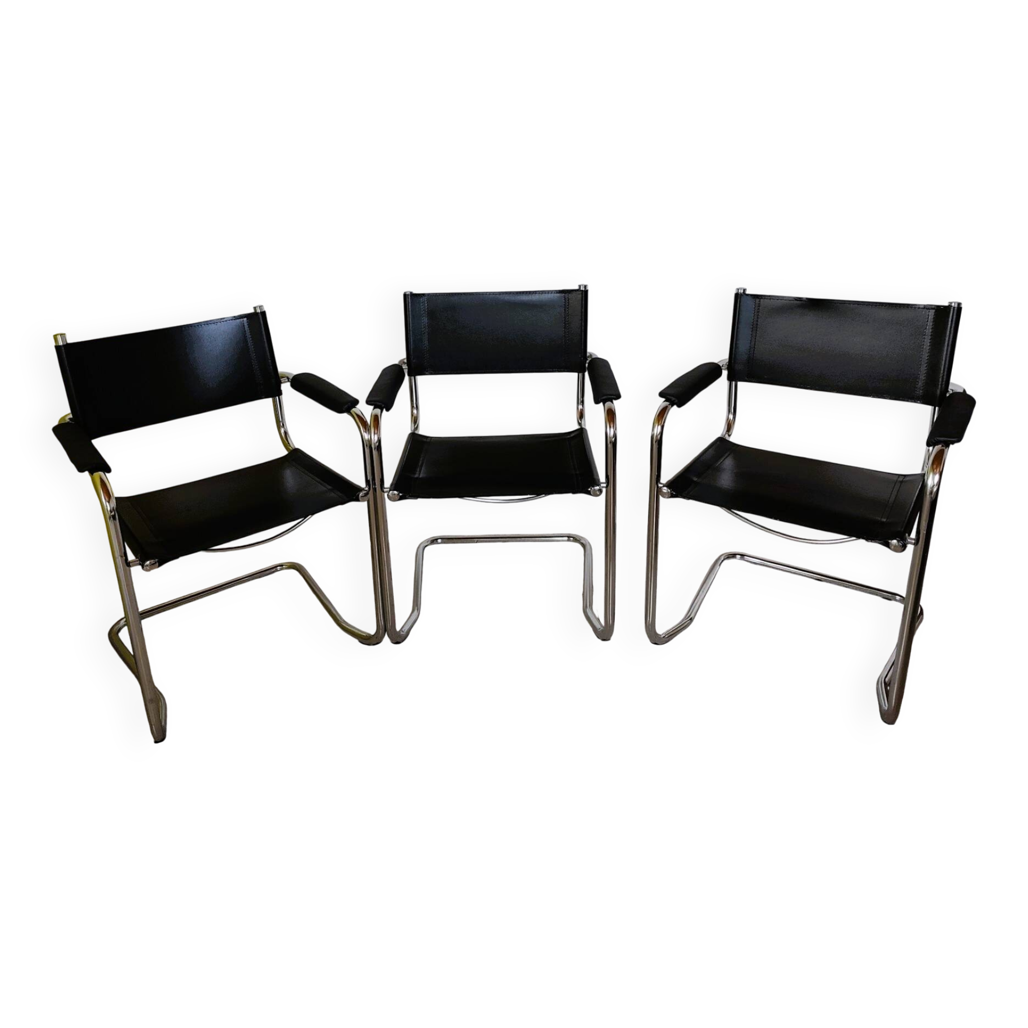 Lot de 3 fauteuils design inspiré Mart Stam