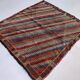 Large Vintage Turkish Kilim Rug 180x162 cm Wool Kelim, Square