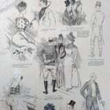 A drawing a sketch by illustrator Mars from period magazine Journal Amusant from the 1890s