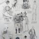 A drawing a sketch by illustrator Mars from period magazine Journal Amusant from the 1890s