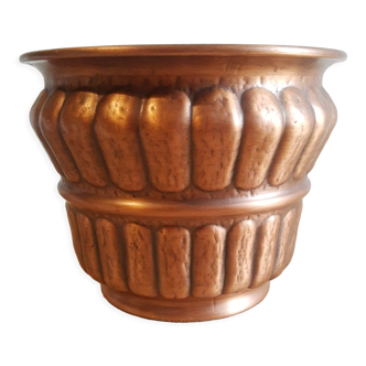 Cache pot en cuivre vintage