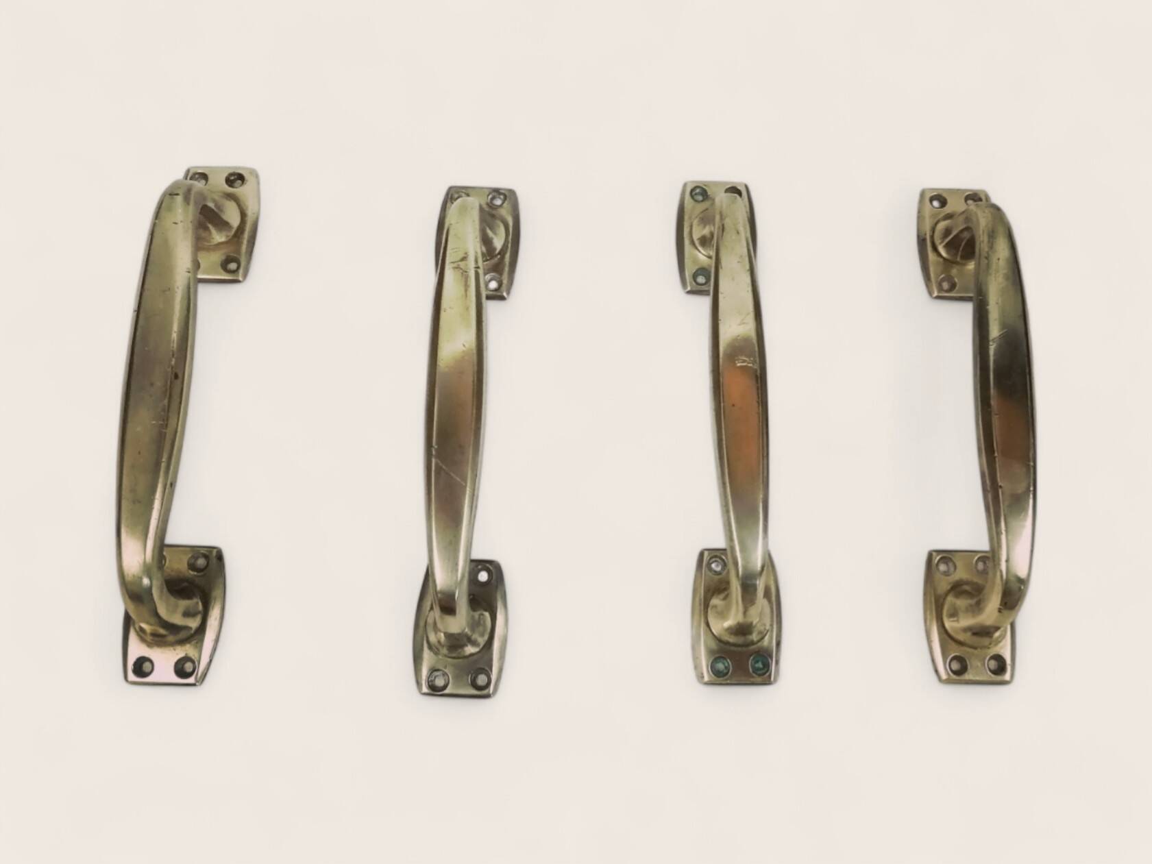 Set of 4 vintage bronze door handles.