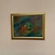 Oil on canvas “Still Life with Fruits” by Olle Bredford,Vintage & Framed 38×30cm