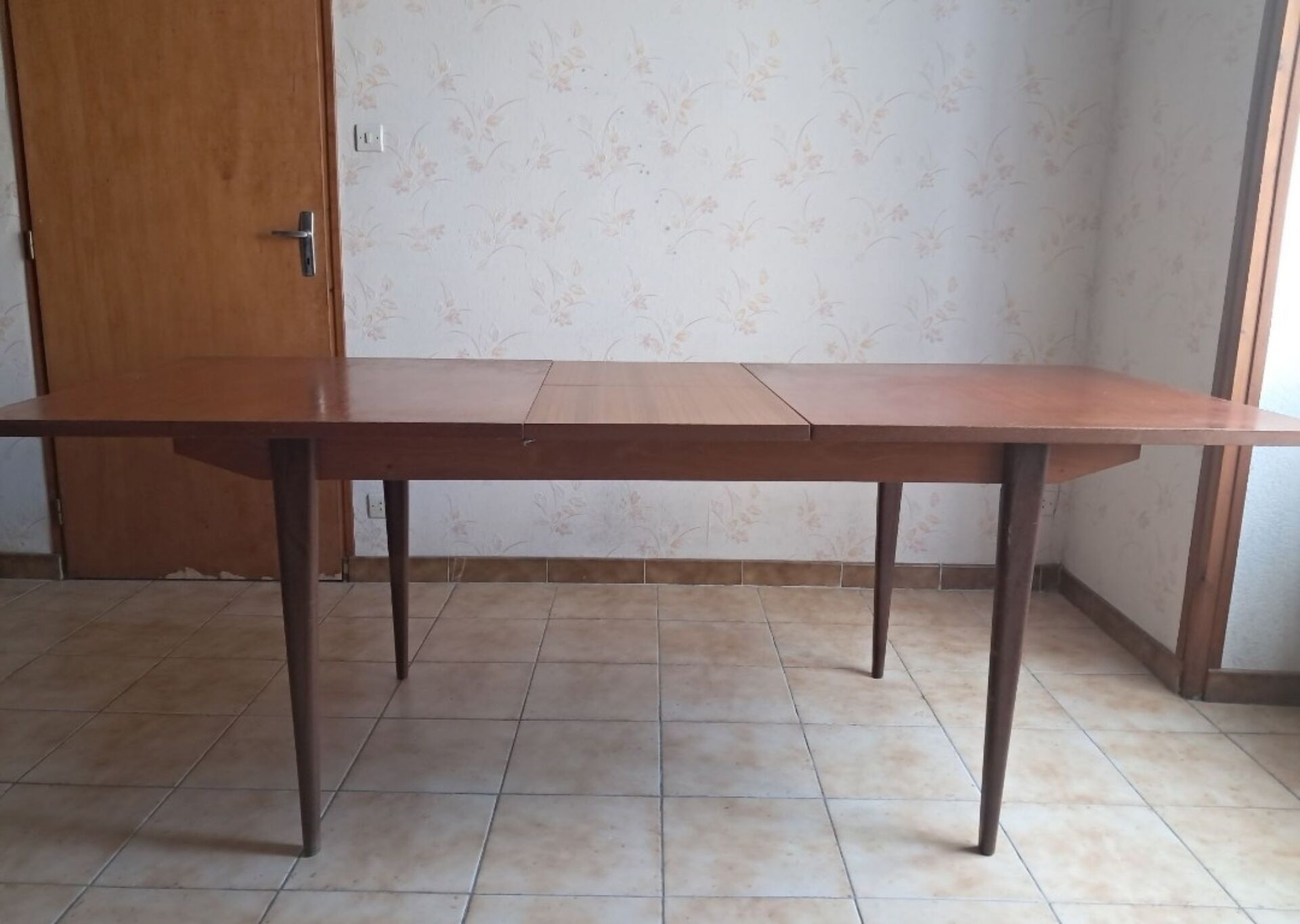 Vintage extendable teak table