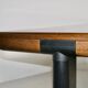 Important walnut executive desk for faram 1957 italy publisher 80's