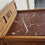 Art Deco style bedside table in solid oak, 1930s