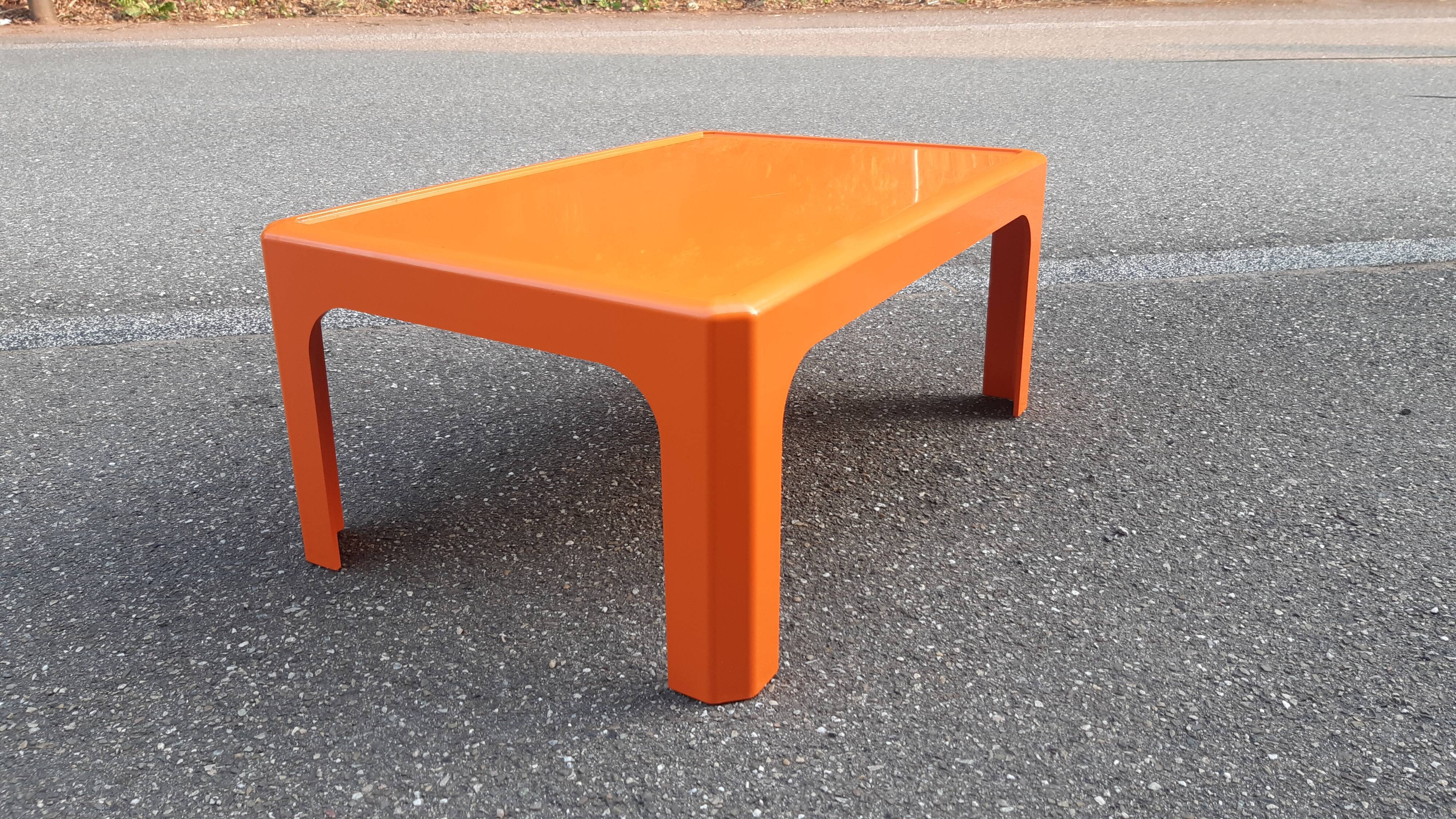 Orange vintage coffee table