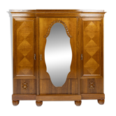 Large three-door oak wardrobe - Interwar period 1920-1939