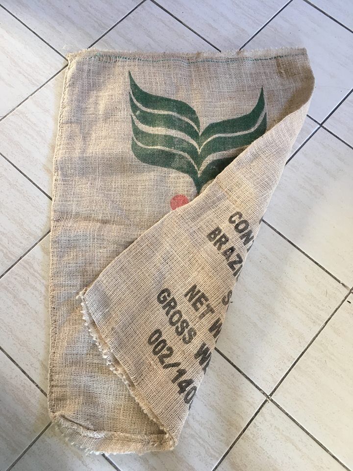 Burlap coffee bag "Café do Luca Brasi" l.