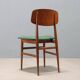 Chaise vintage en bois avec assise en tissu d’origine, Italie, années 1960