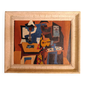 Huile sur toile 3 musiciens
