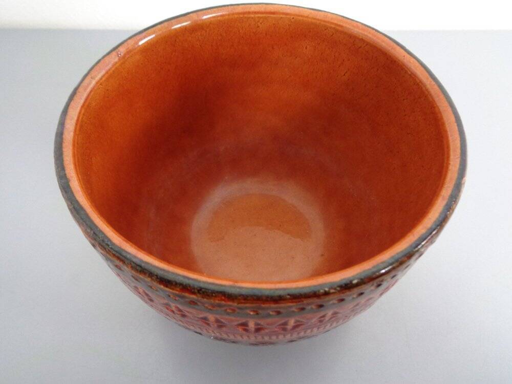 Italian ceramic cachepot by Aldo Londi for Bitossi, 1960s.