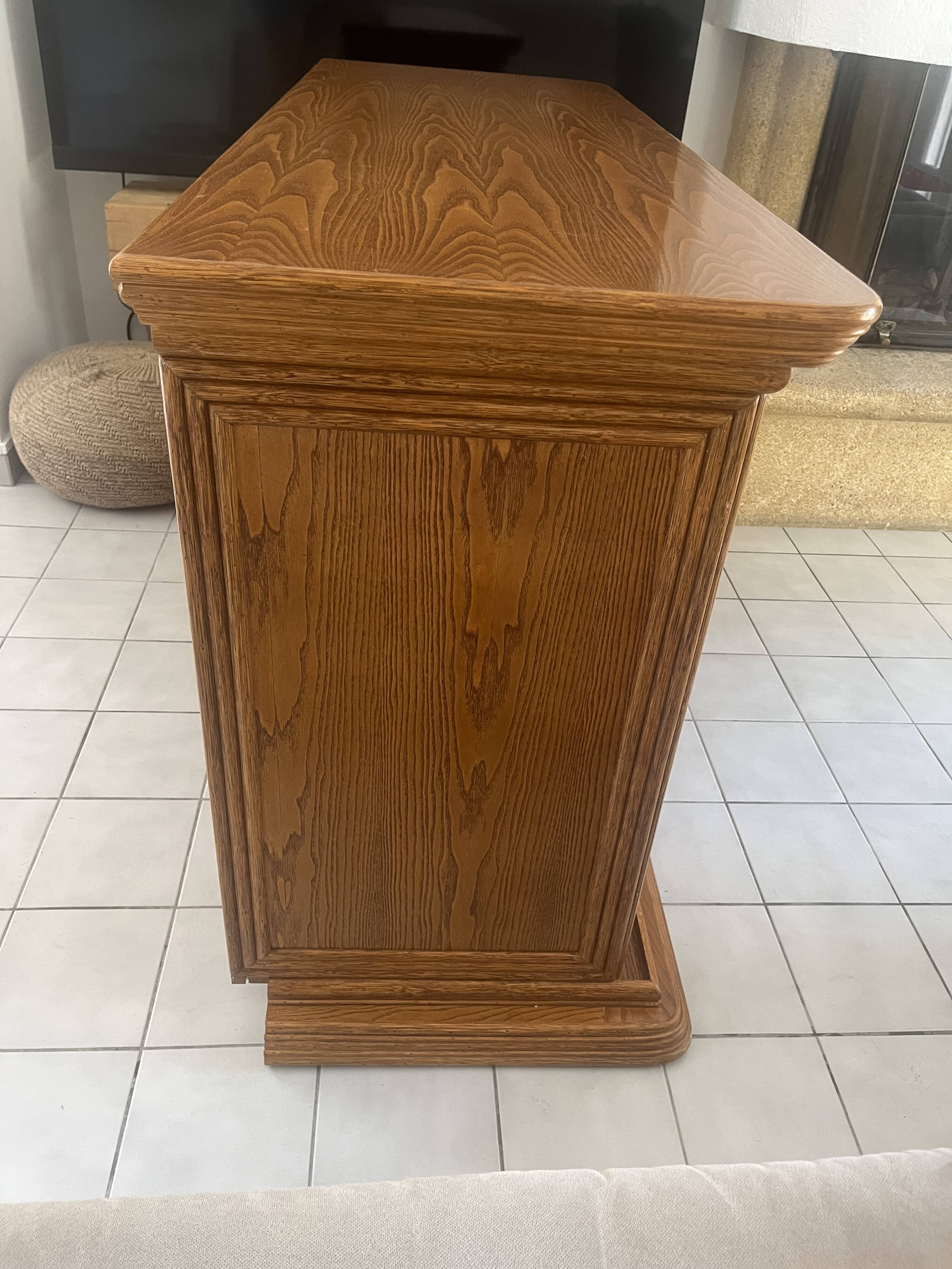 Buffet, vintage wicker commode in Riviera style, 1970s.
