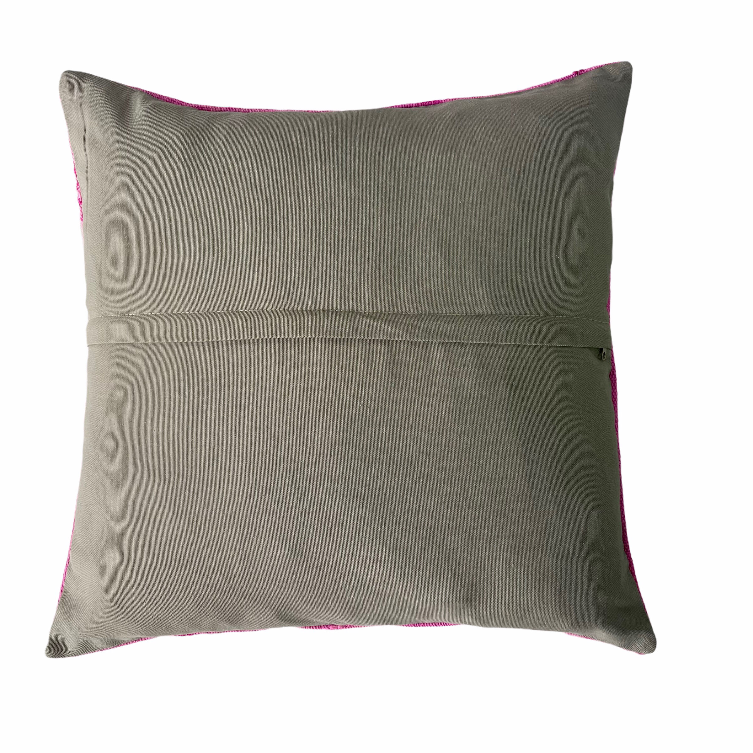 Vintage turkish kilim cushion cover , 60 x 60 cm