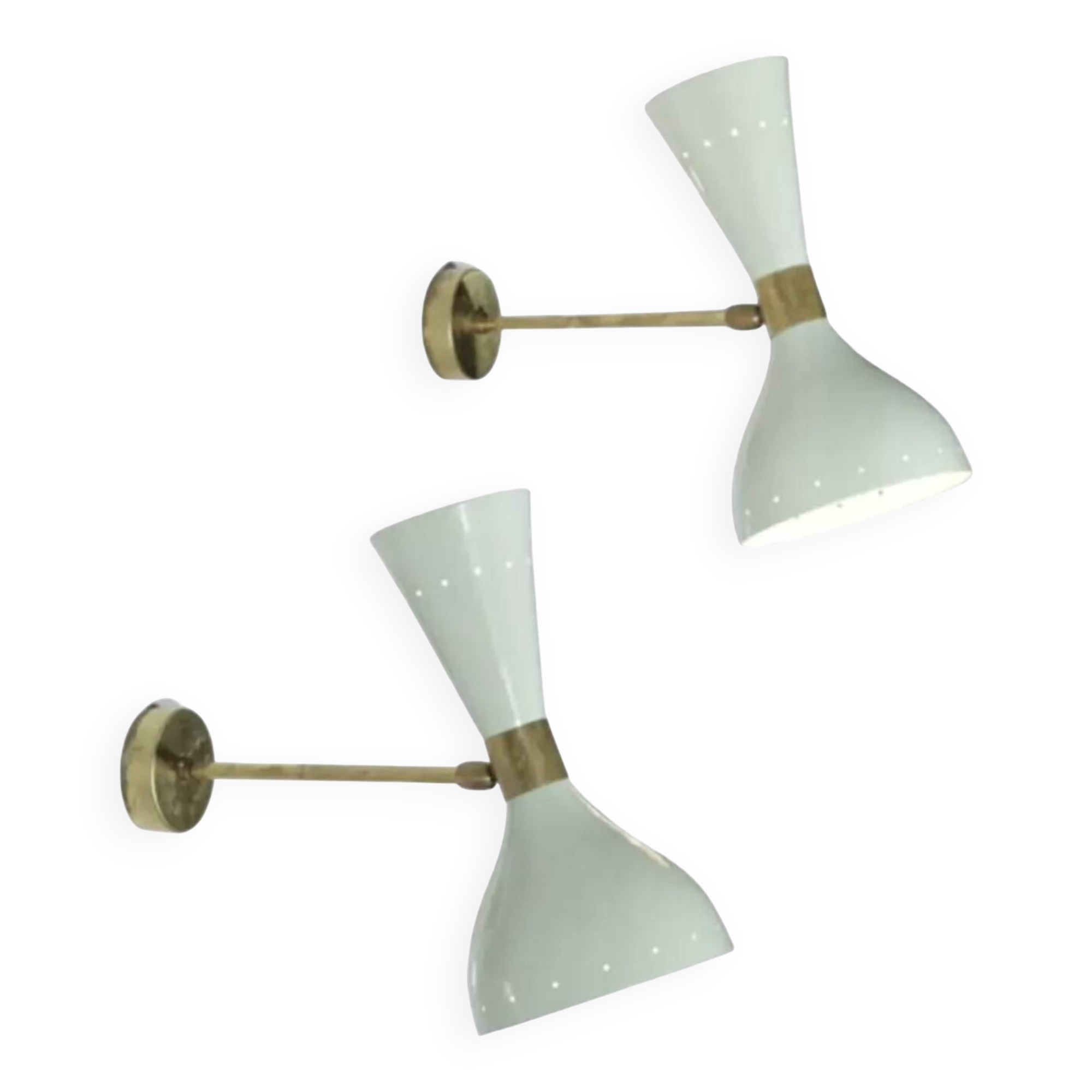Pair of Italian design wall lights from the 1950s