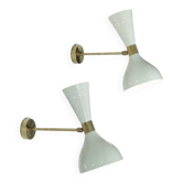 Paire d'appliques Italiennes design années 1950