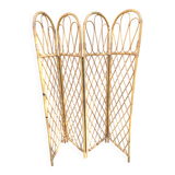 Vintage 4-sided rattan screen