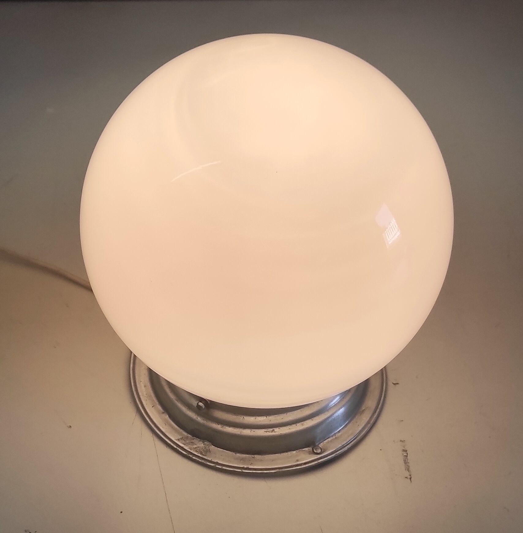 Ceiling lamp opal globe 50s 60s
