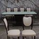 Dining Room Table and Mahogany Chairs by Fratelli Rigamonti, 1950s, Set of 7