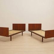 Teak bed, Danish design, 1960s, designer: Hans J. Wegner, manufacturer: Get