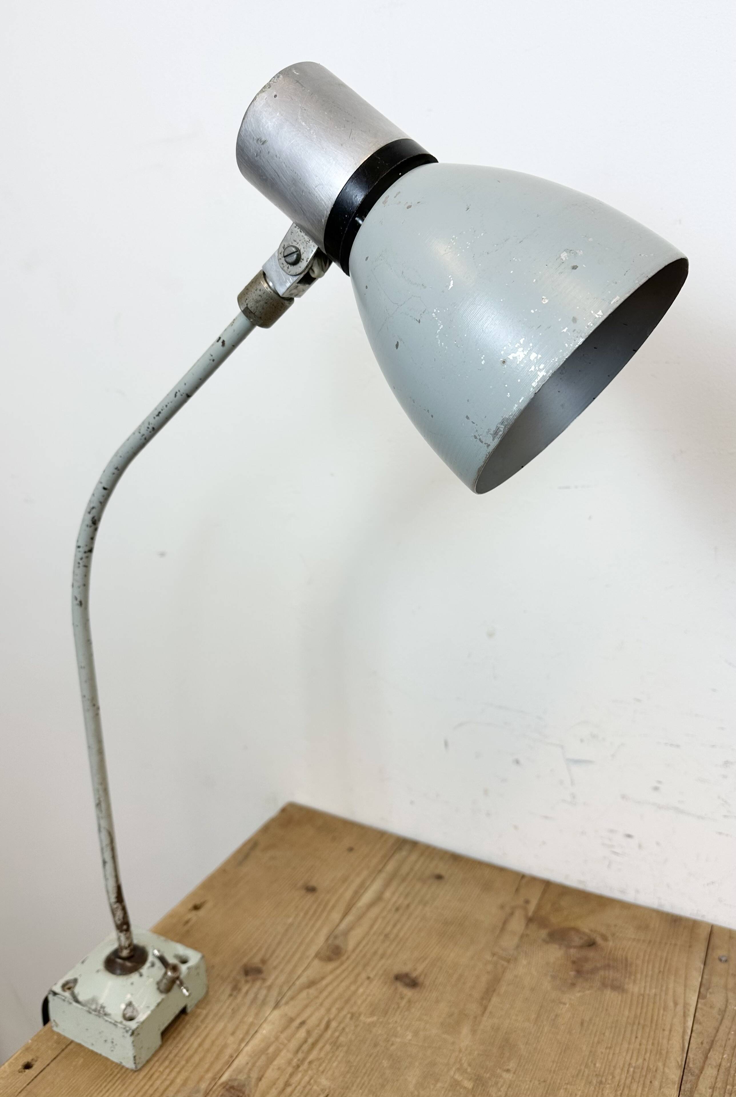 Grey Industrial Table Lamp from Elektrosvit, 1970s