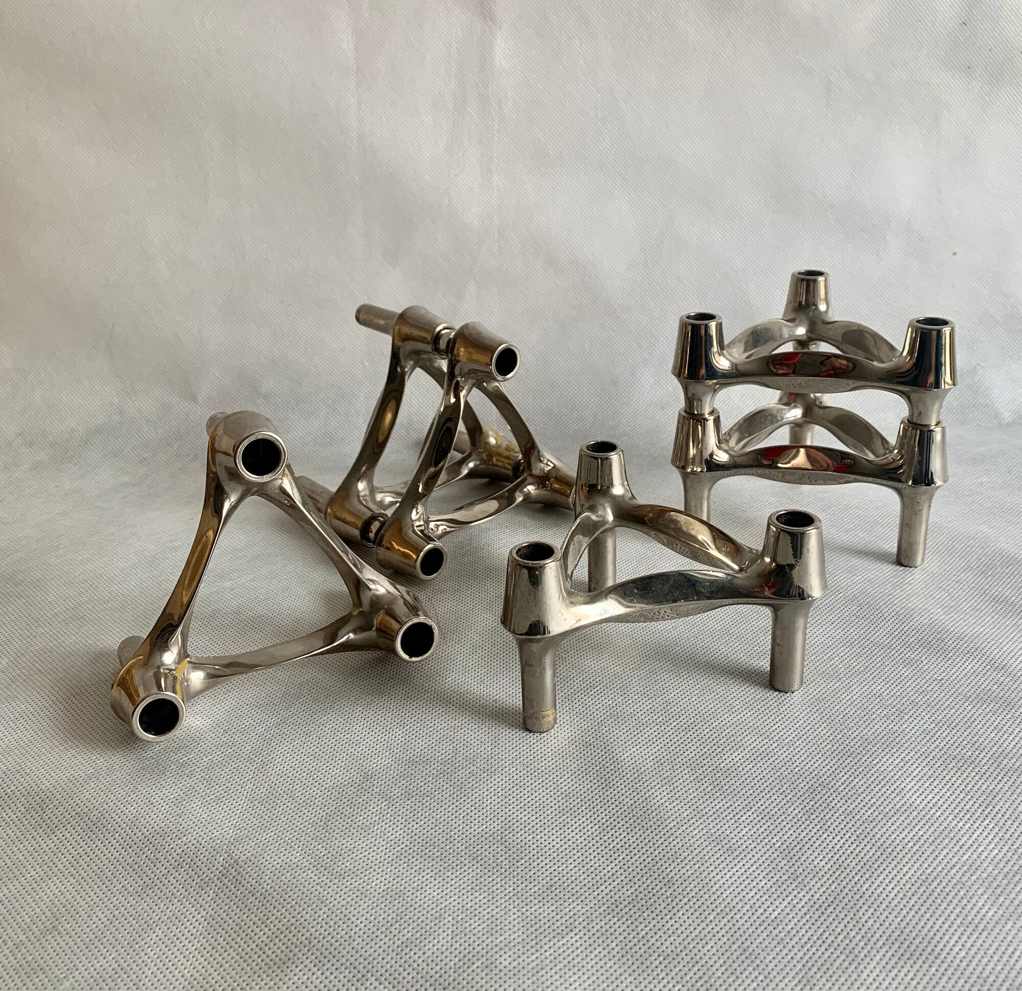 Candleholders by Fritz Nagel for BMF, 1960s, set of 6